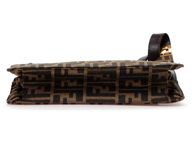 Brown Fendi Zucca Canvas Shoulder Bag - view 3