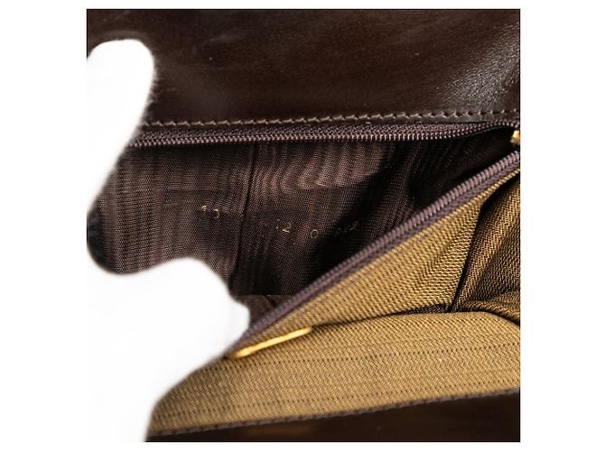 Brown Fendi Zucca Canvas Shoulder Bag - view 6