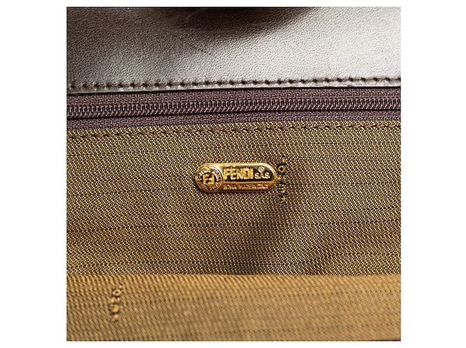Brown Fendi Zucca Canvas Shoulder Bag - view 7