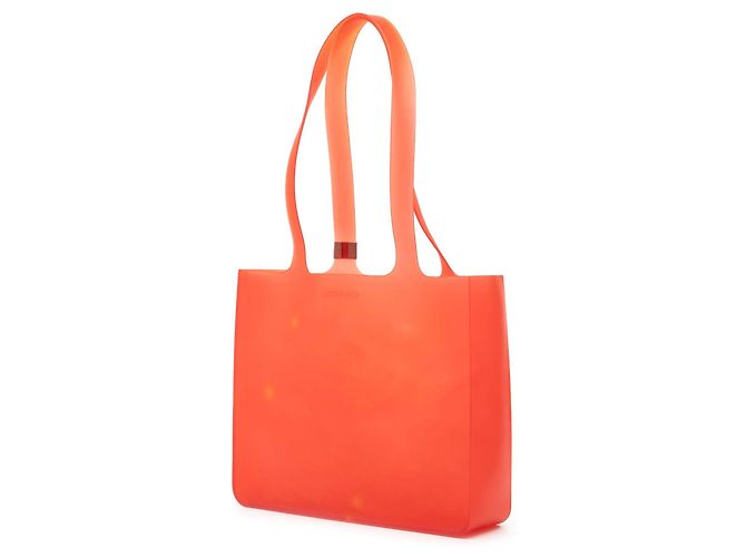 Orange Chanel Rubber Logo Jelly Tote - Ansicht 2