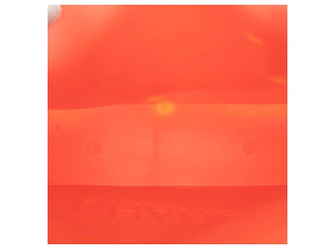 Orange Chanel Rubber Logo Jelly Tote - Ansicht 4