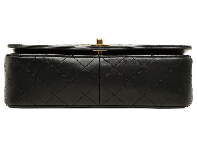 Borsa a tracolla Chanel Small CC Quilted Lambskin Full Single Flap Nera Nero - vista 3