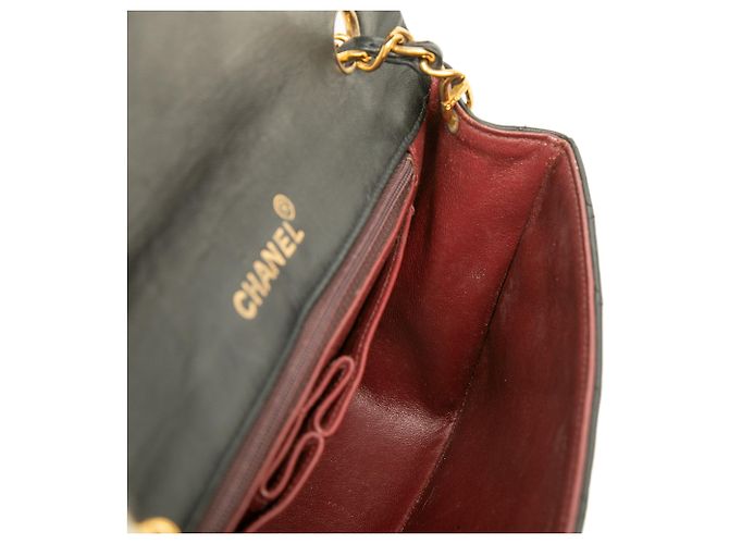 Borsa a tracolla Chanel Small CC Quilted Lambskin Full Single Flap Nera Nero - vista 6