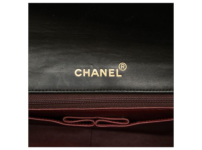 Borsa a tracolla Chanel Small CC Quilted Lambskin Full Single Flap Nera Nero - vista 7