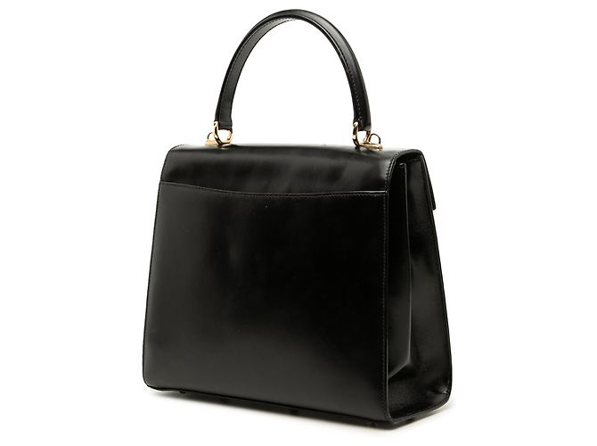 Black Gucci Calfskin Lady Lock Satchel - view 2