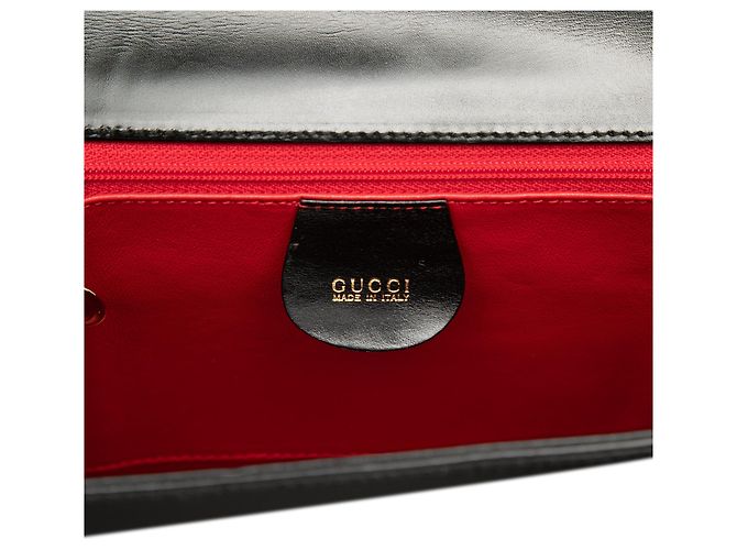 Black Gucci Calfskin Lady Lock Satchel - view 5