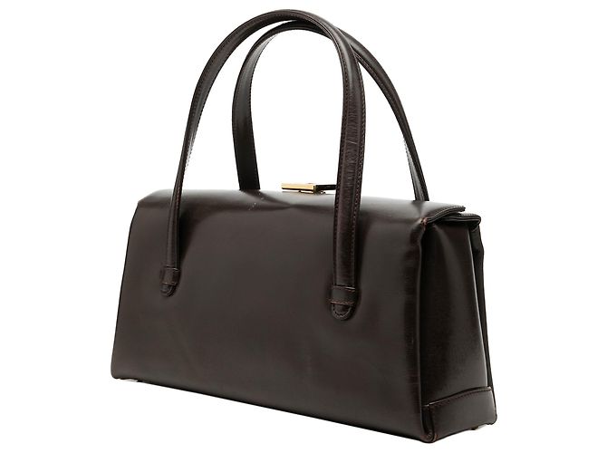 Borsa Gucci Square G in pelle di vitello marrone - vista 2