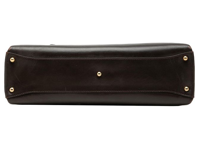 Borsa Gucci Square G in pelle di vitello marrone - vista 3