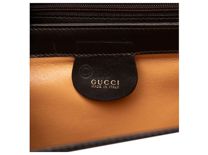 Borsa Gucci Square G in pelle di vitello marrone - vista 5