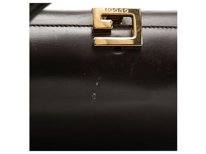 Borsa Gucci Square G in pelle di vitello marrone - vista 6