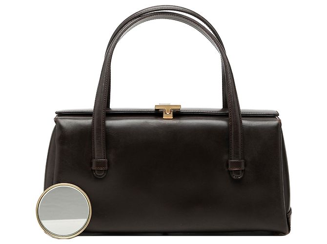 Borsa Gucci Square G in pelle di vitello marrone - vista 9