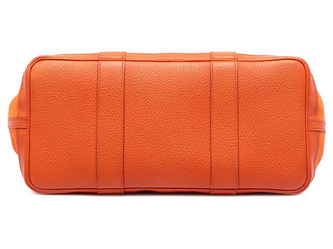 Borsa Tote Garden Party 36 Hermès in Toile e Negonda Arancione - vista 3