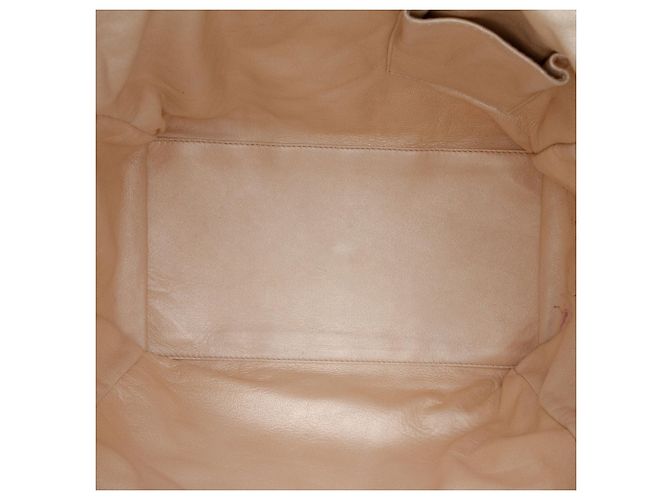Goldene Soft Lady Dior Tote Bag Medium aus irisierendem metallischem Lammleder Cannage - Ansicht 4