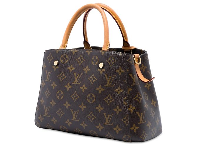 Borsa Satchel Louis Vuitton Monogram Montaigne BB Marrone - vista 2