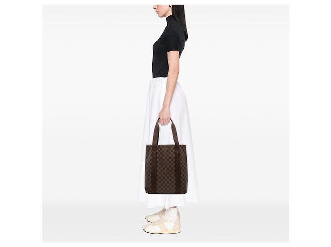Bolso Tote Louis Vuitton Damier Ebene Cabas Beaubourg Marrón - vista 9