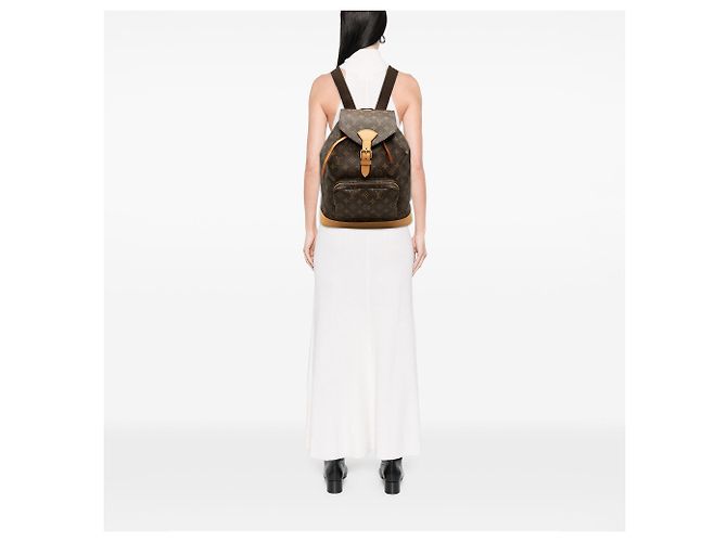 Mochila Louis Vuitton Monogram Montsouris GM Marrón Castaño - vista 7