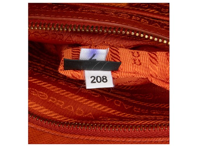 Tote Prada Galleria Double Zip Extra Large em Saffiano Lux Laranja - vista 7
