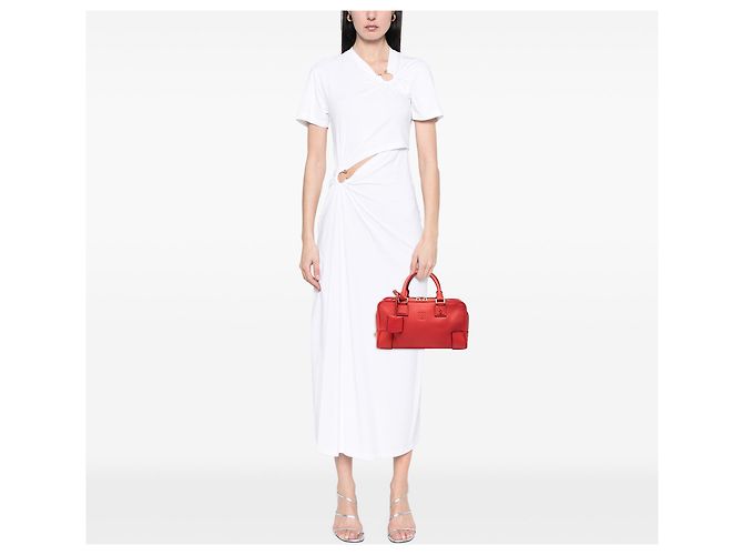 Borsa Amazona 28 LOEWE Edizione Limitata in pelle di capra rossa Rosso - vista 7