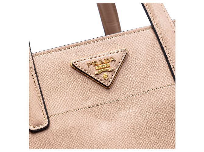 Borsa Satchel Prada Saffiano Soft a tre tasche, Marrone - vista 6