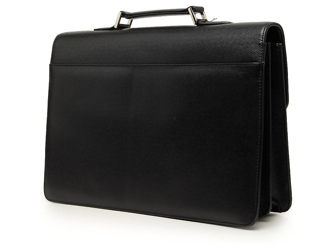 Autre Marque Borsa business in pelle nera Saint Laurent Nero - vista 2