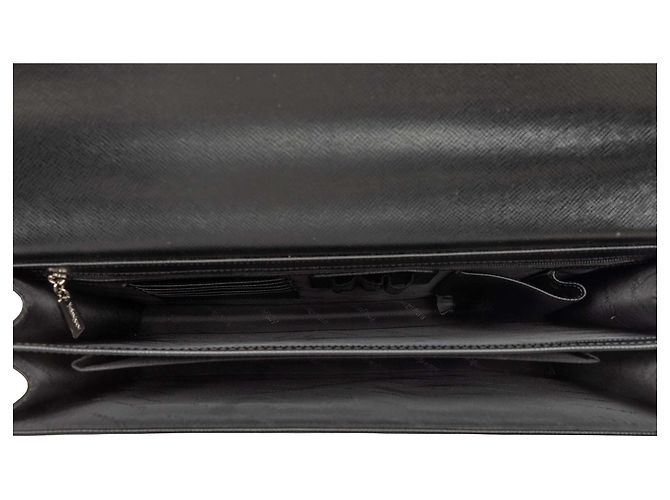 Autre Marque Borsa business in pelle nera Saint Laurent Nero - vista 4