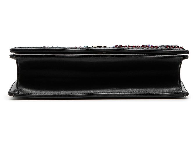 Borsa a tracolla Diorama media in pelle di vitello con ricami di cristalli nera Dior Nero - vista 3