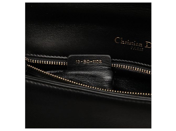 Borsa a tracolla Diorama media in pelle di vitello con ricami di cristalli nera Dior Nero - vista 6
