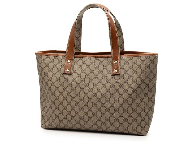 Borsa Tote Gucci Medium GG Supreme Web Loop Beige - vista 2