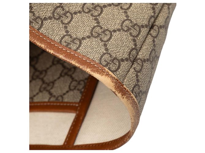 Borsa Tote Gucci Medium GG Supreme Web Loop Beige - vista 9