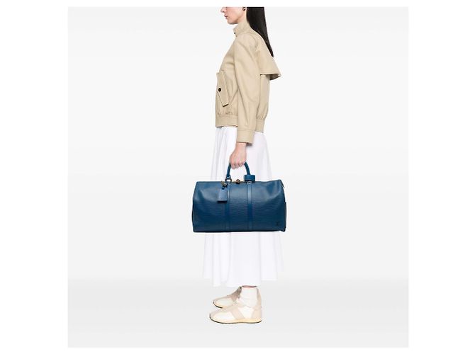 Borsa da viaggio Louis Vuitton Epi Keepall 50 Blu - vista 10