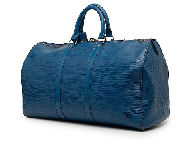 Borsa da viaggio Louis Vuitton Epi Keepall 50 Blu - vista 2