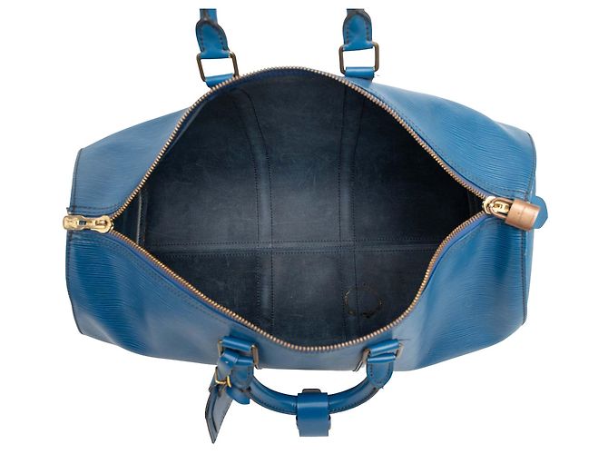 Borsa da viaggio Louis Vuitton Epi Keepall 50 Blu - vista 4