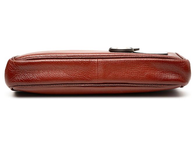 Clutch Bottega Veneta in Nappa marrone con lente a specchio - vista 3