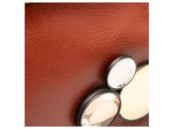 Clutch Bottega Veneta in Nappa marrone con lente a specchio - vista 7