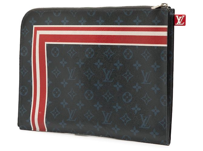 Louis Vuitton Monogram Cobalt Pochette Jour GM Clutch Bag Blau - Ansicht 2