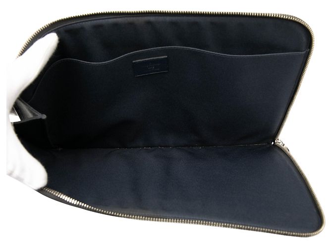 Louis Vuitton Monogram Cobalt Pochette Jour GM Clutch Bag Blau - Ansicht 4