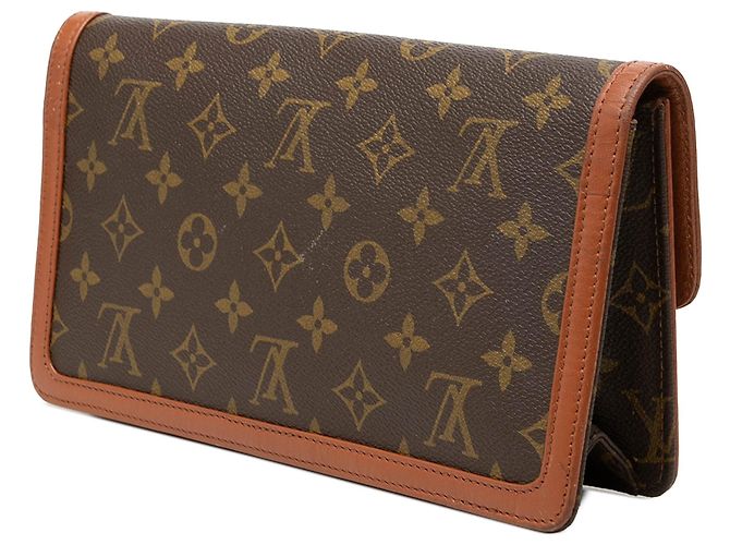 Brown Louis Vuitton Monogram Pochette Dame PM Clutch Bag - view 2