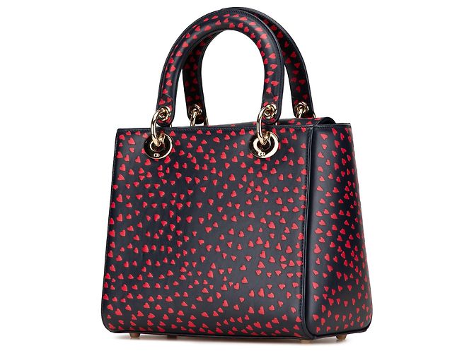 Borsa Lady Dior I Love Paris Medium in pelle di vitello blu - vista 2
