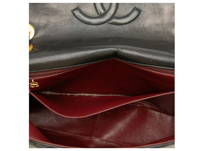 Bolsa de ombro Chanel Maxi XL Classic Single Flap em pele de cordeiro preta Preto - vista 5