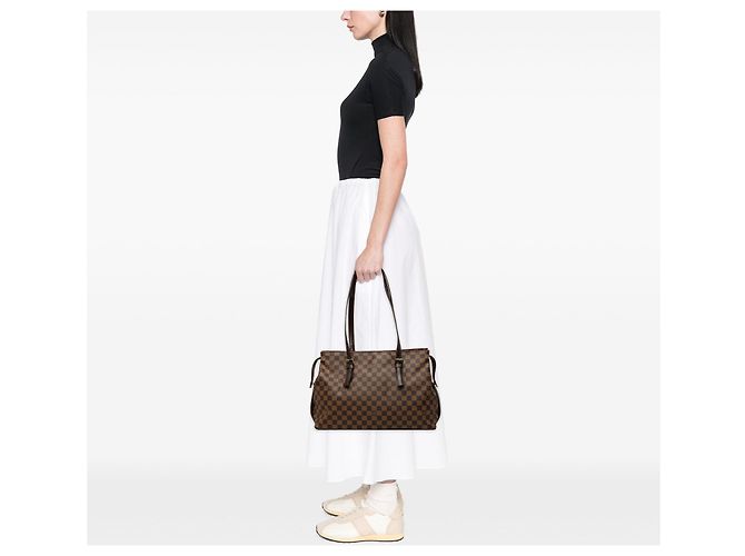 Borsa a tracolla Louis Vuitton Damier Ebene Chelsea Marrone - vista 7