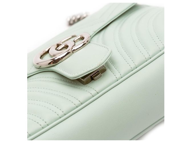 Gucci GG Marmont gesteppte Schultertasche aus Leder Medium Grün - Ansicht 11
