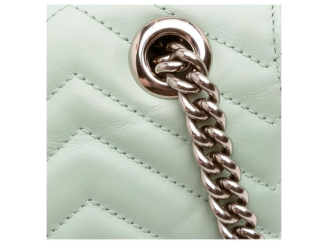 Gucci GG Marmont gesteppte Schultertasche aus Leder Medium Grün - Ansicht 7