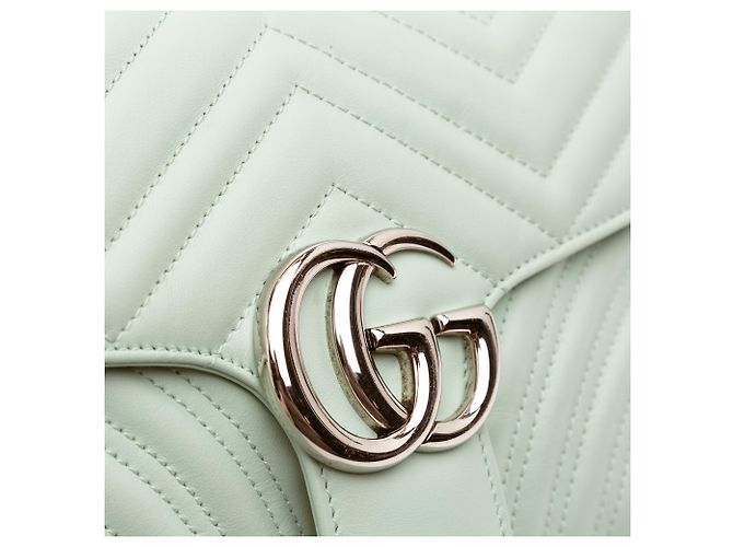 Gucci GG Marmont gesteppte Schultertasche aus Leder Medium Grün - Ansicht 9