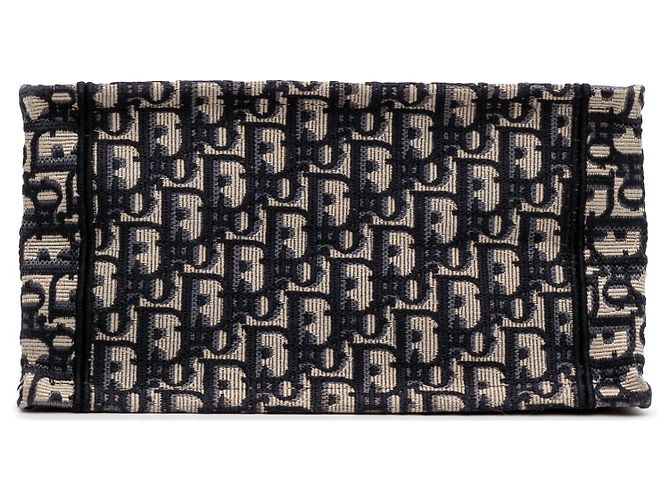 Dior Small Book Tote aus blauer Oblique Canvas - Ansicht 3