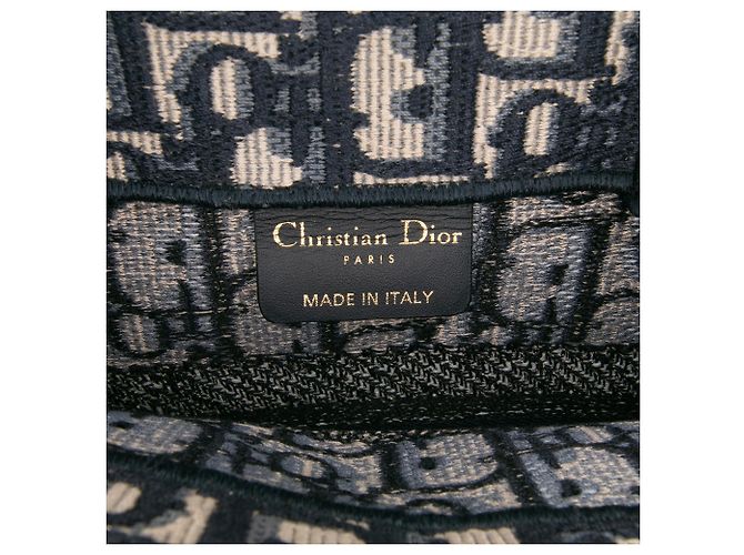Dior Small Book Tote aus blauer Oblique Canvas - Ansicht 5