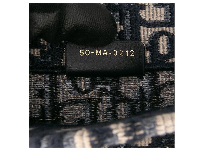 Dior Small Book Tote aus blauer Oblique Canvas - Ansicht 6