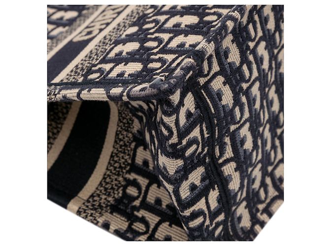 Dior Small Book Tote aus blauer Oblique Canvas - Ansicht 7