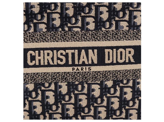 Dior Small Book Tote aus blauer Oblique Canvas - Ansicht 9