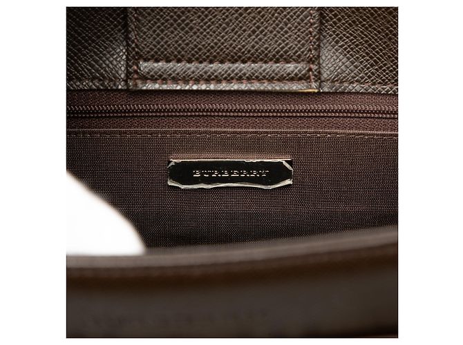 Borsa a mano Burberry House Check Canvas Beige - vista 6