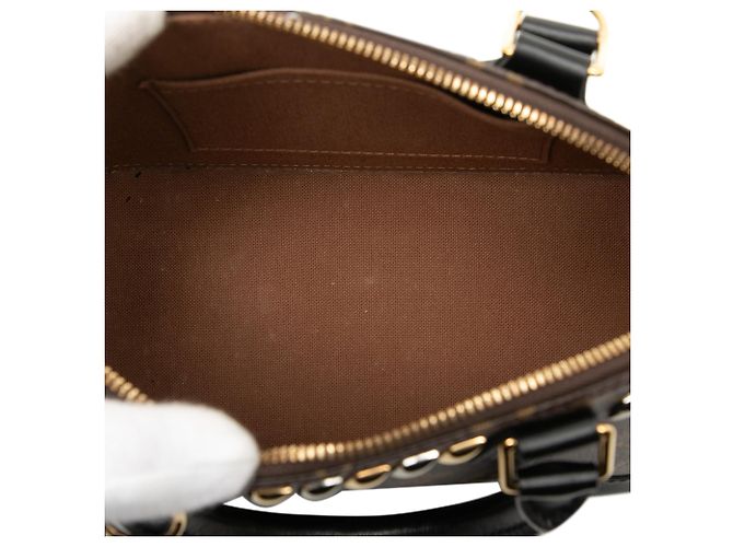 Borsa Louis Vuitton Monogram Macassar Studded Alma BB Nera Nero - vista 4